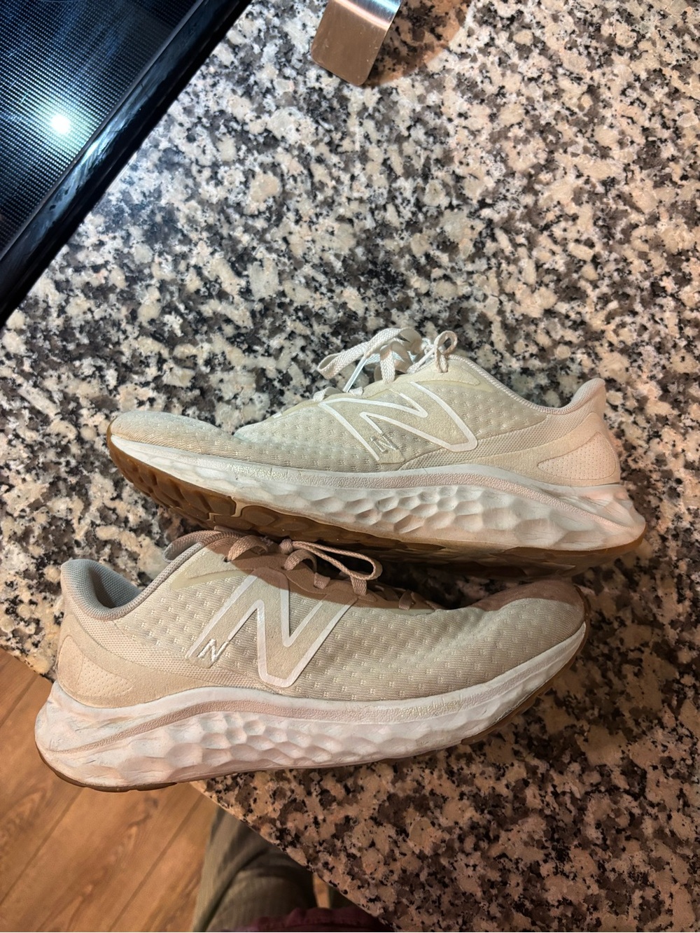 New Balance Women's Beige Running Sneakers. Size 8.